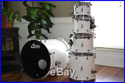 Brady Drum Company 5pc Jarrah Ply Drum Set with Cases Pure White Lacquer