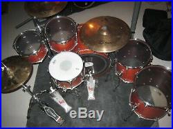 Brady Jarrah wood drum set 5pc early 2000s Chris Brady great condition