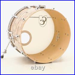C&C Drums 4-pc Maple Drumset, 10/12/16/22, Oyster Cream Pearl Wrap