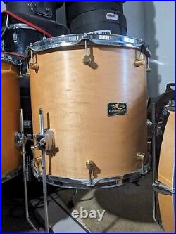 CANOPUS RFM 4 Piece Drumset Thin Maple Shells with Reinforcement Rings Natural MIJ