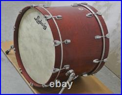 CLEAN! LUDWIG USA 22 SUPER CLASSIC BASS DRUM in CHERRY STAIN for YOUR SET! RM54