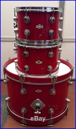 Camco Red Lacquer 3 Piece Drums Set