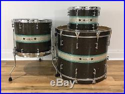 Cardwell & Cardwell Custom Drum Set 3 Piece Glass Glitter C&C USA Made CC Drums