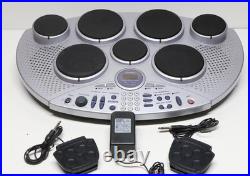 Casio LD-80 Portable Electric Drum Set 7 Drum Pads with Pedals and Drumsticks