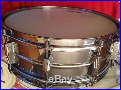 Clean example. C1960 COB shell and hoops LUDWIG SUPRAPHONIC, WFL Pat. Snare set