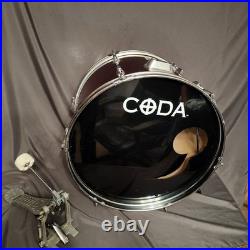 Coda Drum Set 22x17 16x16, 13x11 Drums 3 Pc 1 Top Snap Two Stands And Two Kicker