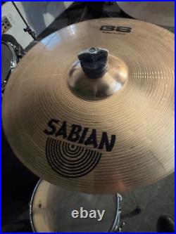 Complete 5-Piece Drum Set with Sabian B8 Cymbals, Hardware & Remo Heads Ready