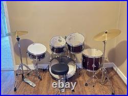 Complete SPL Kicker 5-Piece Drum Set (Dark Red) + Bonuses