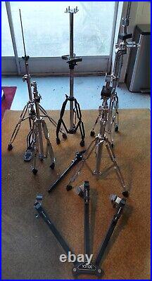 Complete Set 4 Ludwig Rockers Drum Set With 6 Stands Swingstar Snare Drum