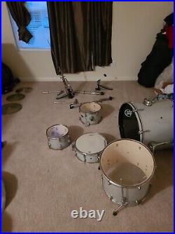 Complete pdp drum set (white)(used)