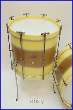 Custom Decolite Bop-Sized 3-piece Drum Set 12 14 18 Cream Gold Fade Ludwig Rods