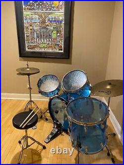 Custom Drums Set Acrylic Blue Drum Sets Professional Handcrafted Designs By RCI