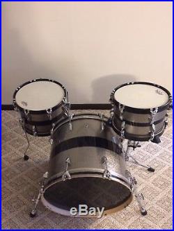 Custom Drumset 20 12 14 Wood Hoops Keller Maple Shells Punch Drums
