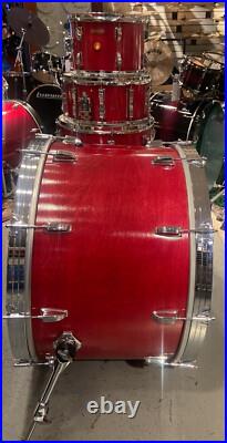 Custom Eames USA 4pc Drumset-Red Lacquer Finish