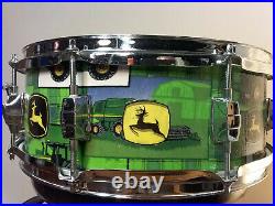 DEERE JOHN Custom Snare Drum by Assaulted Battery withJohn Deere graphics