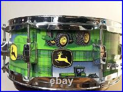 DEERE JOHN Custom Snare Drum by Assaulted Battery withJohn Deere graphics