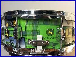 DEERE JOHN Custom Snare Drum by Assaulted Battery withJohn Deere graphics