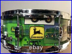 DEERE JOHN Custom Snare Drum by Assaulted Battery withJohn Deere graphics