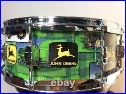 DEERE JOHN Custom Snare Drum by Assaulted Battery withJohn Deere graphics