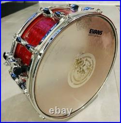 DEFECTIVE Yamaha Rock Tour 14x6 Snare Drum Textured Red Sunburst G3D