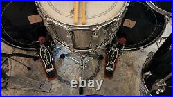DRUM SET 12 pcs PEARL Black Fiberglass shell Drum kit -with Extras $2,400 firm