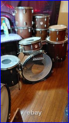 DRUM SET. VINTAGE. Mfg. Del Ray, Japan. Six drum Shell Pack. Nice Project