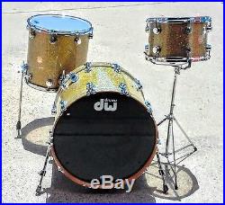 DW 3pc gold glitter drumset
