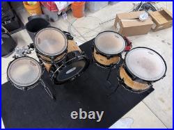 DW 5-Piece Acoustic Drum Kit Shell Pack Bass Snare Toms dual floor toms cases