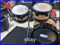 DW 5-Piece Acoustic Drum Kit Shell Pack Bass Snare Toms dual floor toms cases