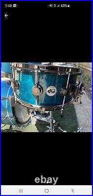 DW Broken Glass Complete Drum Set With DW Exotic Snare & Paiste Signatures