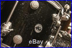 DW Collector 7-piece Black Ice Drum Set (10-12-13-14-16-22-SN) Used