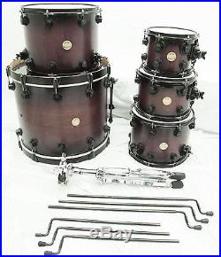 DW Collector's Series 5 PC Drum Set 22x18 10 12 14 16 Maple Purple