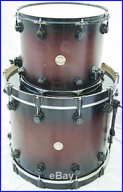 DW Collector's Series 5 PC Kick Toms Drum set 22x18 10 12 14 16 Maple Red