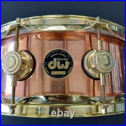 DW Collector's Series Copper 5x14 Snare Drum 2002 Polished Copper with Gold Lugs DW Collector's Series Copper 5x14 Snare Drum 2002 Polished Copper with Gold Lugs