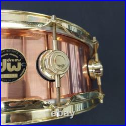 DW Collector's Series Copper 5x14 Snare Drum 2002 Polished Copper with Gold Lugs DW Collector's Series Copper 5x14 Snare Drum 2002 Polished Copper with Gold Lugs