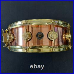 DW Collector's Series Copper 5x14 Snare Drum 2002 Polished Copper with Gold Lugs DW Collector's Series Copper 5x14 Snare Drum 2002 Polished Copper with Gold Lugs