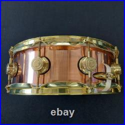 DW Collector's Series Copper 5x14 Snare Drum 2002 Polished Copper with Gold Lugs DW Collector's Series Copper 5x14 Snare Drum 2002 Polished Copper with Gold Lugs