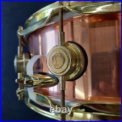DW Collector's Series Copper 5x14 Snare Drum 2002 Polished Copper with Gold Lugs DW Collector's Series Copper 5x14 Snare Drum 2002 Polished Copper with Gold Lugs