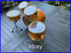 DW Collector's Series Exotic Peach Burst Lacquer Over Birdseye Maple Drum Set