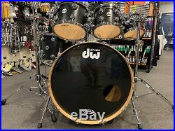 DW Collector's Series SSC Maple 6 Piece Drum Set Kit in Ebony Satin