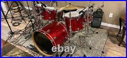 DW Collector series 2002 red sparkle drumset, five-piece, excellent condition
