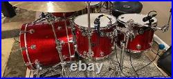 DW Collector series 2002 red sparkle drumset, five-piece, excellent condition
