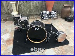 DW Collectors 5 Pc Drum Set kit Gold badge with Snare Excellent with 24 x 20 Kick