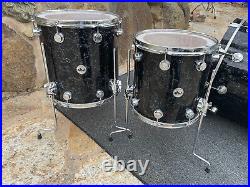 DW Collectors Black Velvet 4 pc Drum Set kit 24x18, 12x9, 14x14, 16x16