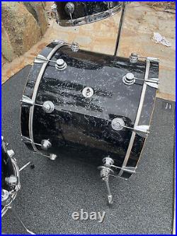 DW Collectors Black Velvet 4 pc Drum Set kit 24x18, 12x9, 14x14, 16x16