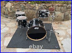 DW Collectors Black Velvet 4 pc Drum Set kit 24x18, 12x9, 14x14, 16x16