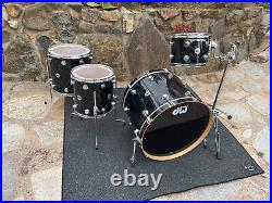 DW Collectors Black Velvet 4 pc Drum Set kit 24x18, 12x9, 14x14, 16x16