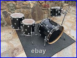 DW Collectors Black Velvet 4 pc Drum Set kit 24x18, 12x9, 14x14, 16x16