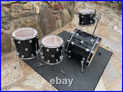 DW Collectors Black Velvet 4 pc Drum Set kit 24x18, 12x9, 14x14, 16x16