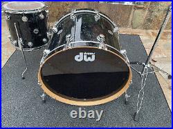 DW Collectors Black Velvet 4 pc Drum Set kit 24x18, 12x9, 14x14, 16x16